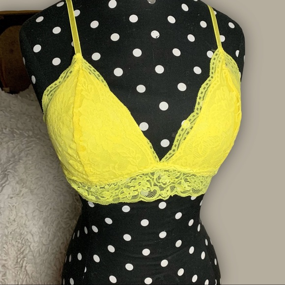 Simple Lounge Lace Bralette Yellow - Picture 2 of 4